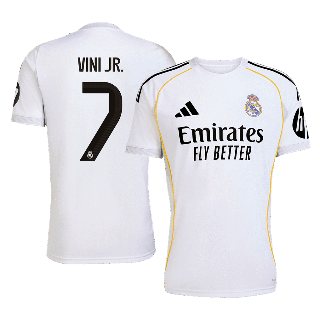 VINI JR. #7 Real Madrid Soccer Jersey Home Custom Shirt 2025/26