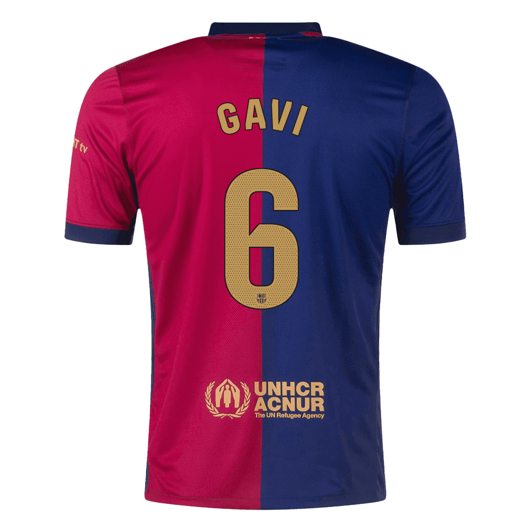 Barcelona GAVI #6 Jersey Custom Soccer Jersey Home 2024/25 Spotify Logo Without Text - Image 12