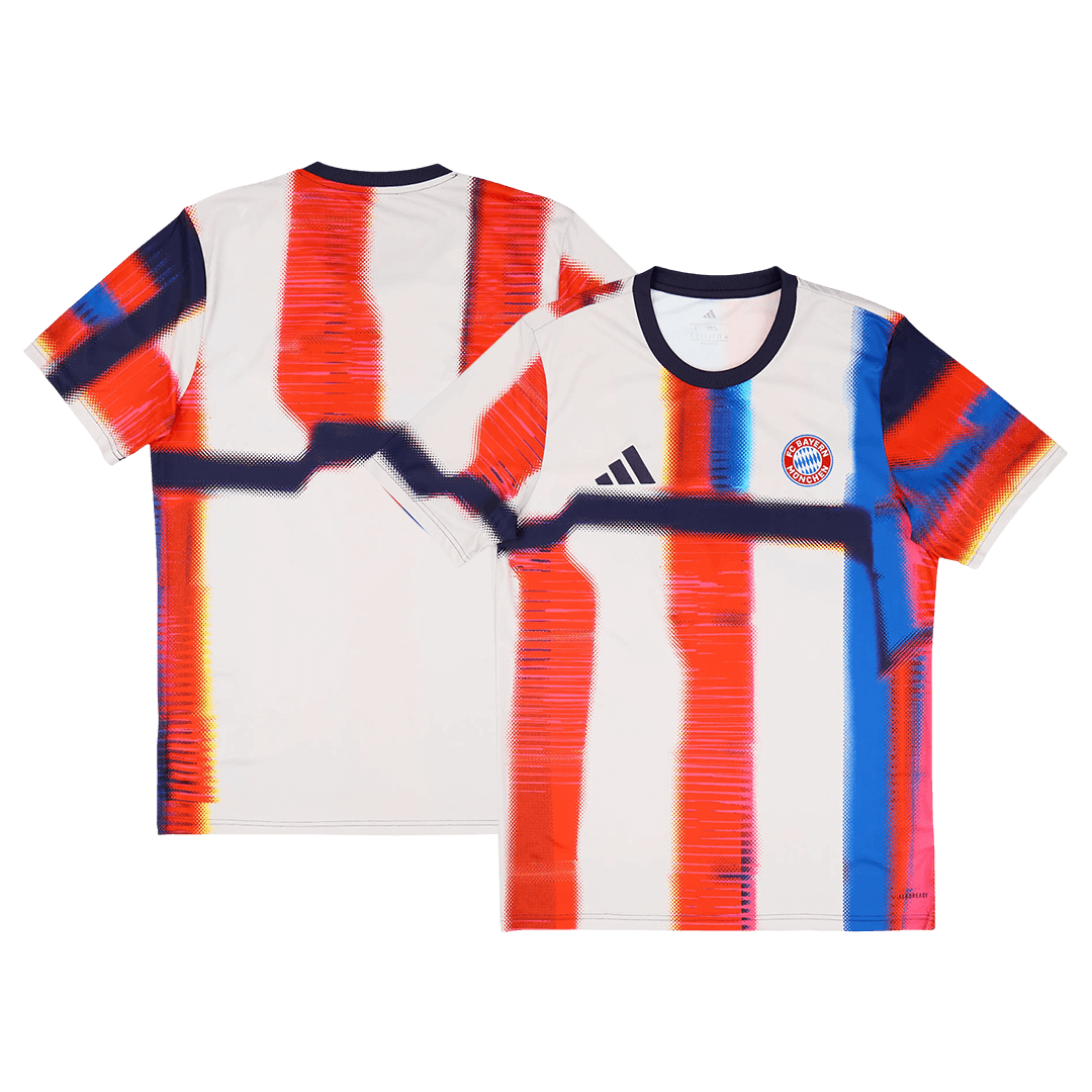 Bayern Munich Pre-Match Soccer Jersey 2025/26 Red&White - Image 2
