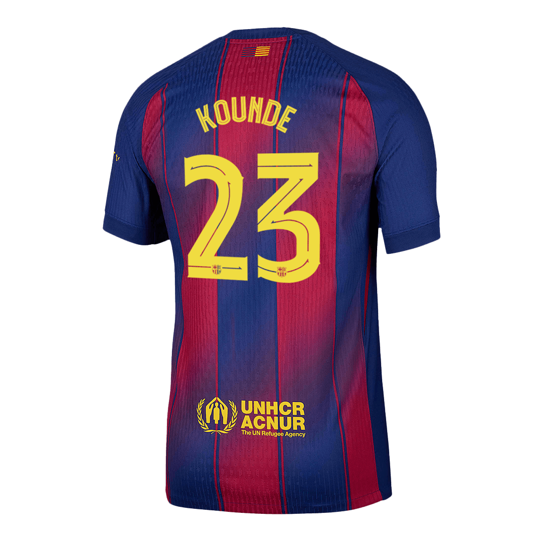 KOUNDE #23 Barcelona Home Authentic Soccer Jersey 2025/26 - UCL - Image 6