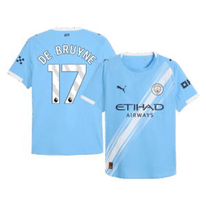 DE BRUYNE #17 Authentic Manchester City Home Soccer Jersey 2025/26 Blue