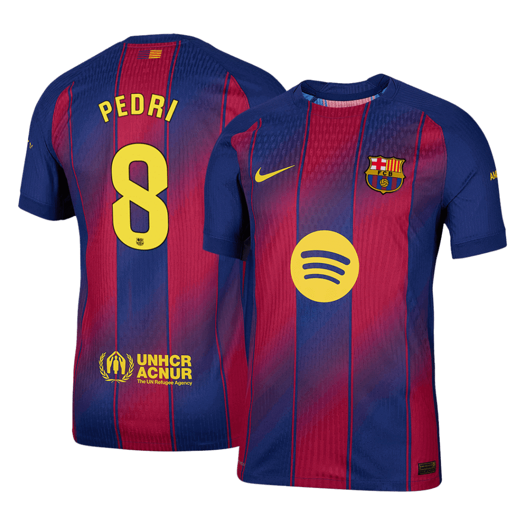 PEDRI #8 Barcelona Home Authentic Soccer Jersey 2025/26