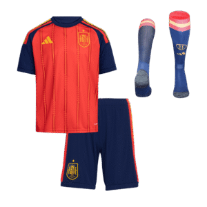 Spain Home World Cup Kids Soccer Jerseys Full Kit 2026