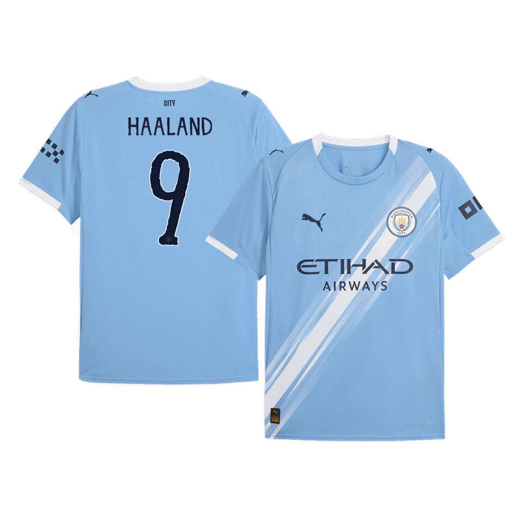 HAALAND #9 Manchester City Home Soccer Jersey 2025/26 Blue Jersey - Club World Cup