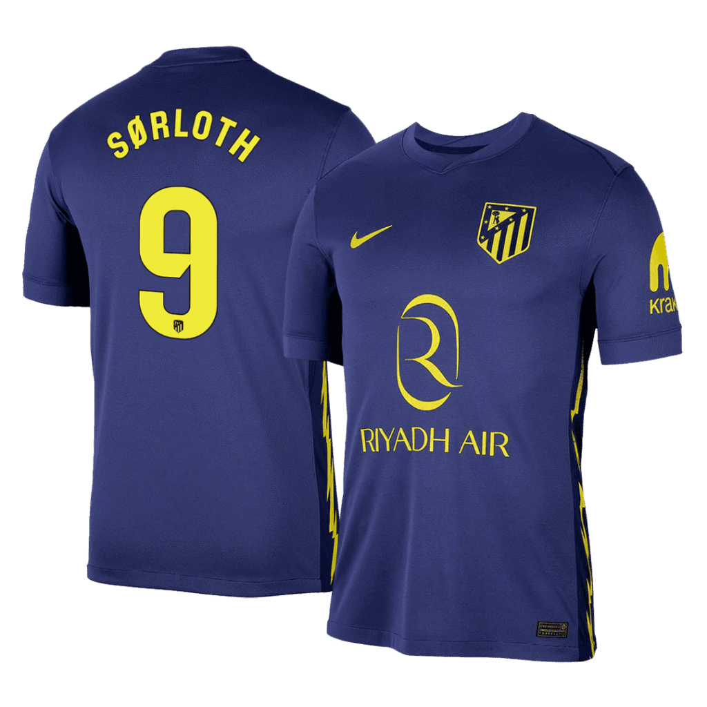 SØRLOTH #9 Atletico Madrid Away Soccer Jersey 2025/26