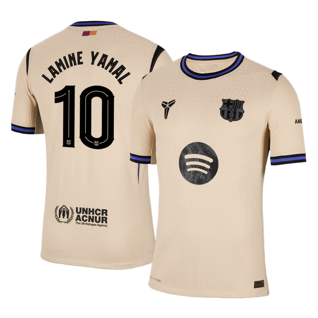 Authentic LAMINE YAMAL #10 Soccer Jersey Barcelona x Kobe Bryant Away Shirt 2025/26 - UCL