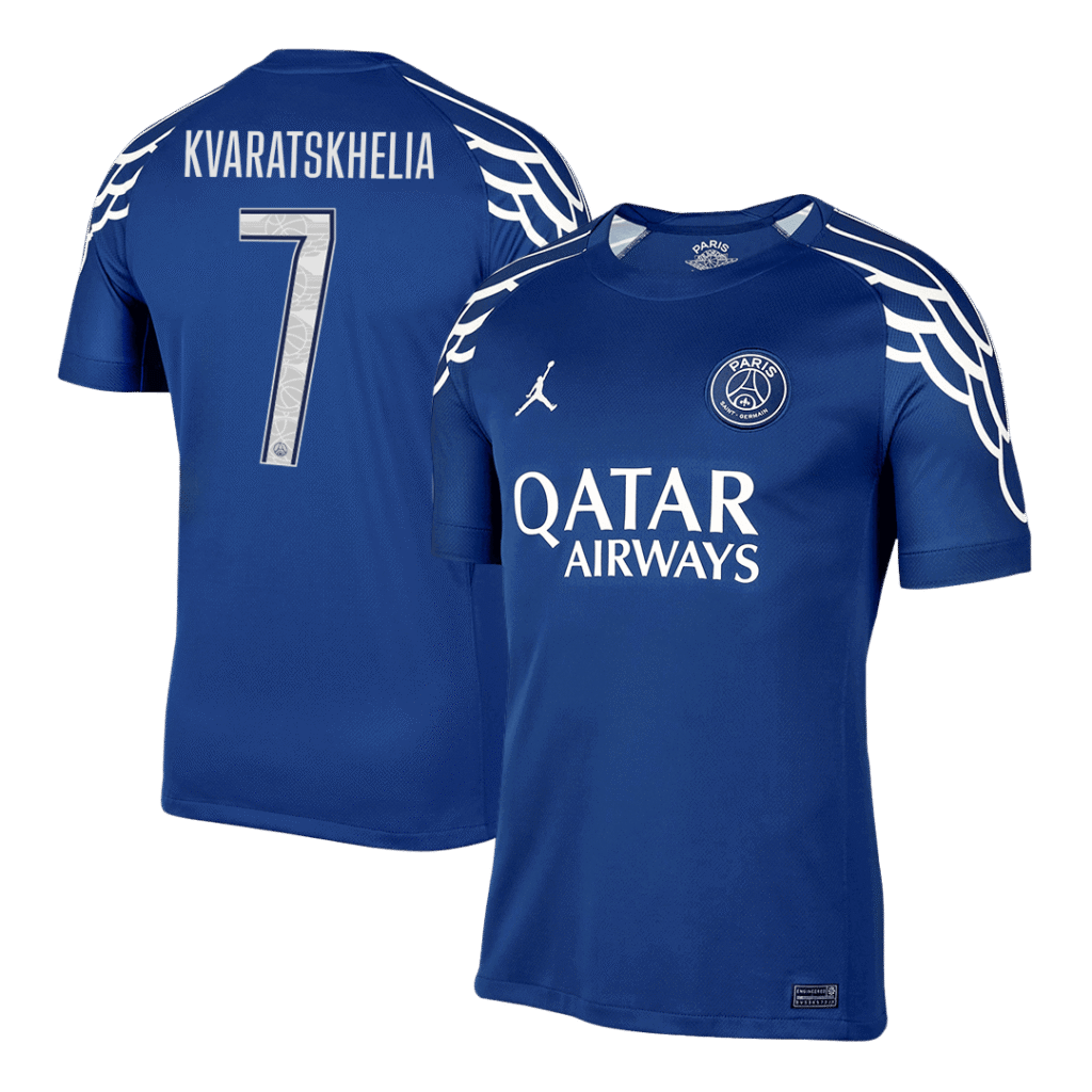 PSG KVARATSKHELIA #7 PSG Soccer Jersey Fourth Away Custom Shirt 2024/25 - UCL
