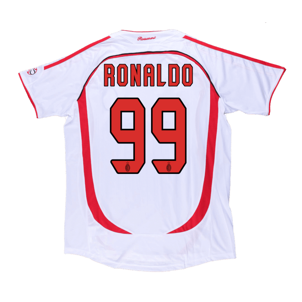 RONALDO #99 AC Milan Away Retro Soccer Jersey 2006/07 - UCL
