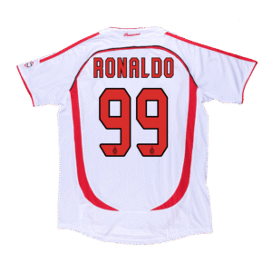 RONALDO #99 AC Milan Away Retro Soccer Jersey 2006/07 - UCL