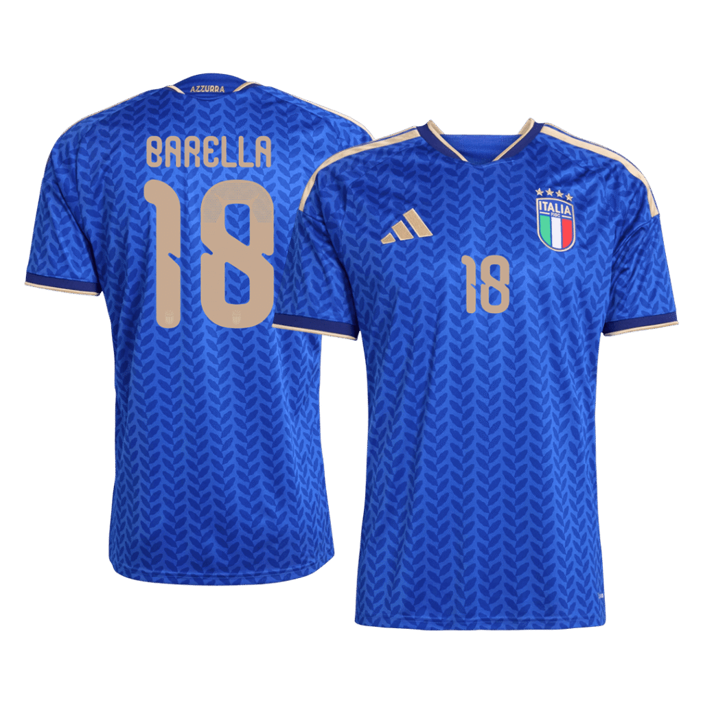 BARELLA #18 Italy Home Soccer Jersey World Cup 2026