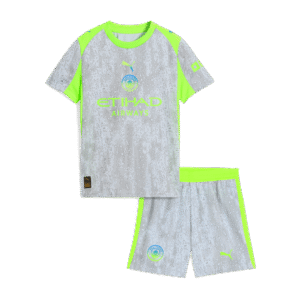 Manchester City Third Away Kids Soccer Jerseys Kit 2025/26