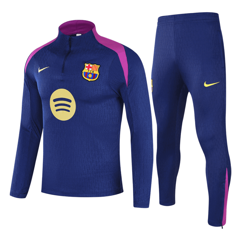 Barcelona 1/4 Zip Tracksuit 2025/26 Kids Navy