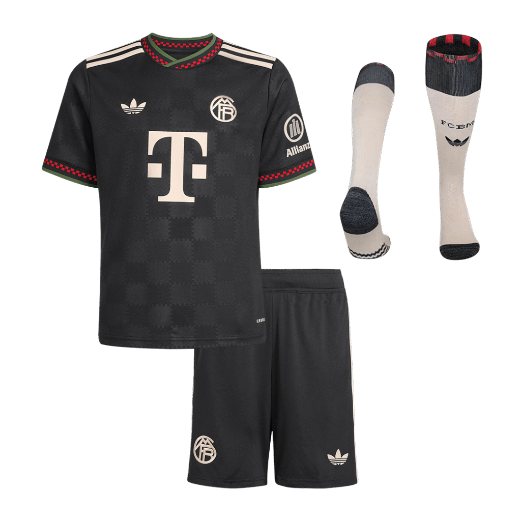 Bayern Munich Third Away Kids Soccer Jerseys Full Kit 2025/26