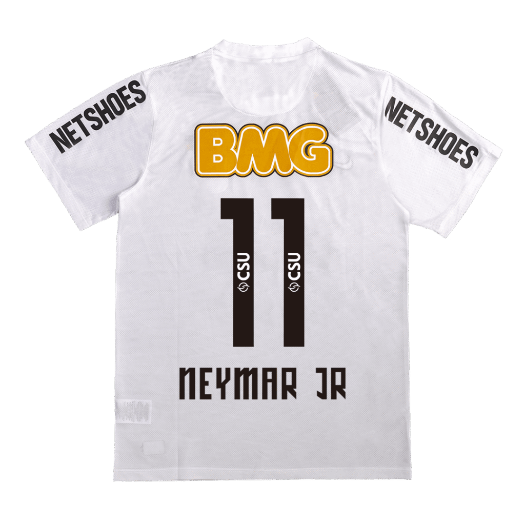 NEYMAR JR #11 Santos FC Retro Jersey Home Soccer Shirt 2012