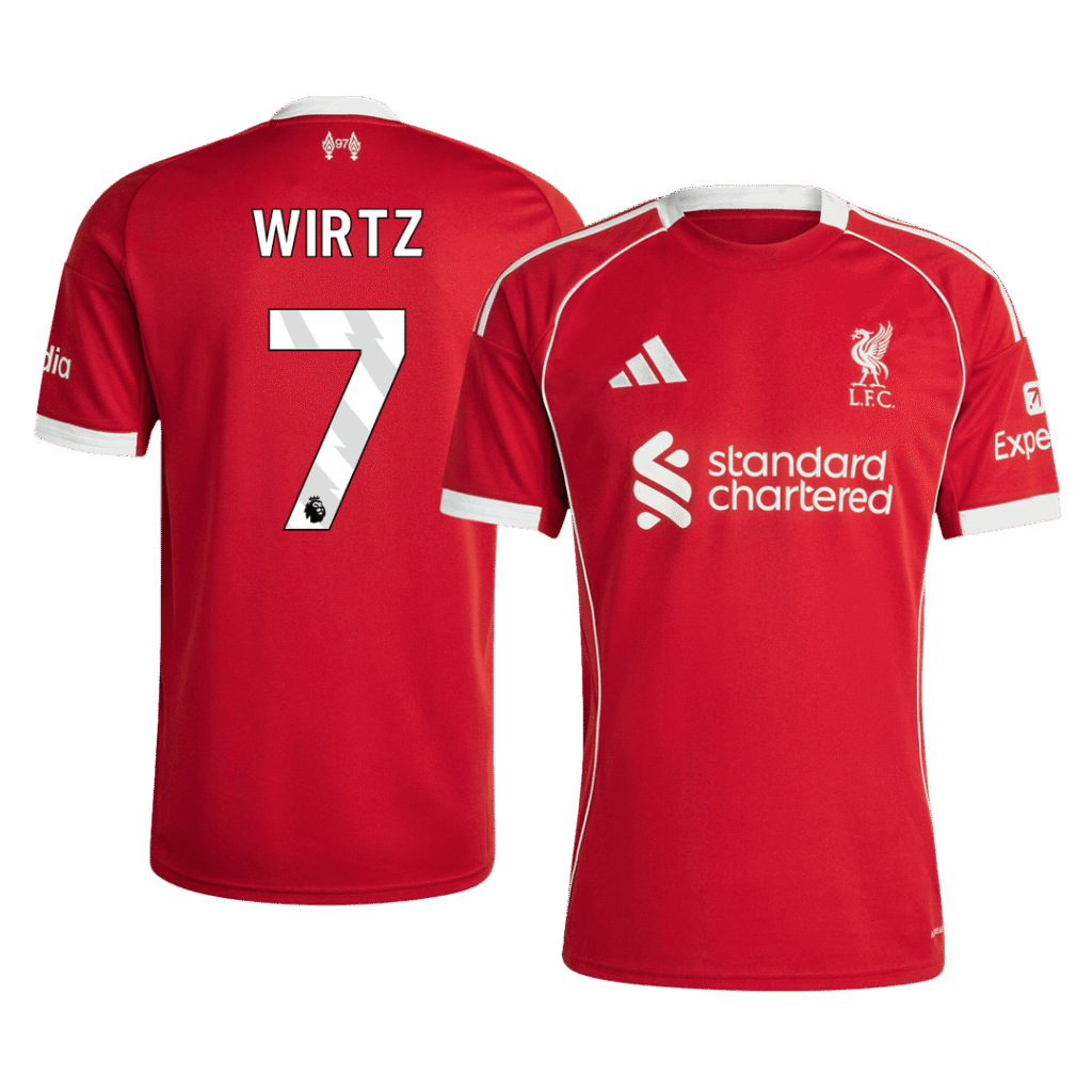 WIRTZ #7 Liverpool Home Soccer Jersey 2025/26