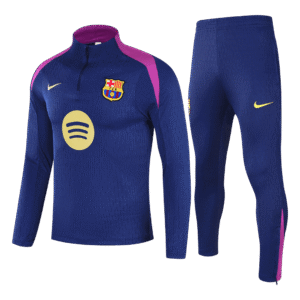 Barcelona 1/4 Zip Tracksuit 2025/26 Navy