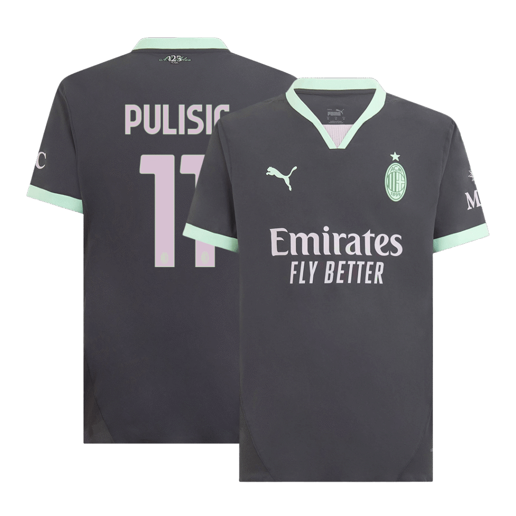 Authentic PULISIC #11 Soccer Jersey AC Milan Third Away Shirt 2024/25