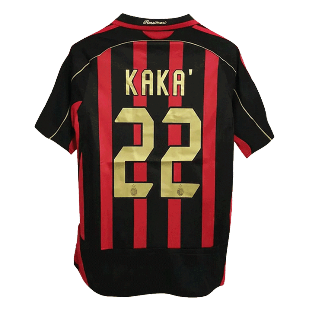 AC Milan KAKA' #22 Retro Jersey Home Soccer Shirt 2006/07