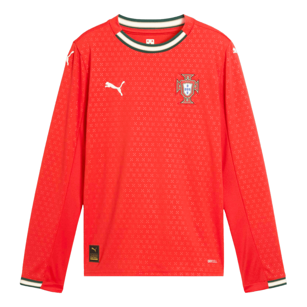 Portugal Home Long Sleeve Soccer Jersey 2025 Red