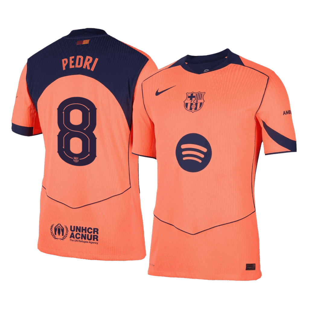 PEDRI #8 Barcelona Third Away Authentic Soccer Jersey 2025/26 - UCL