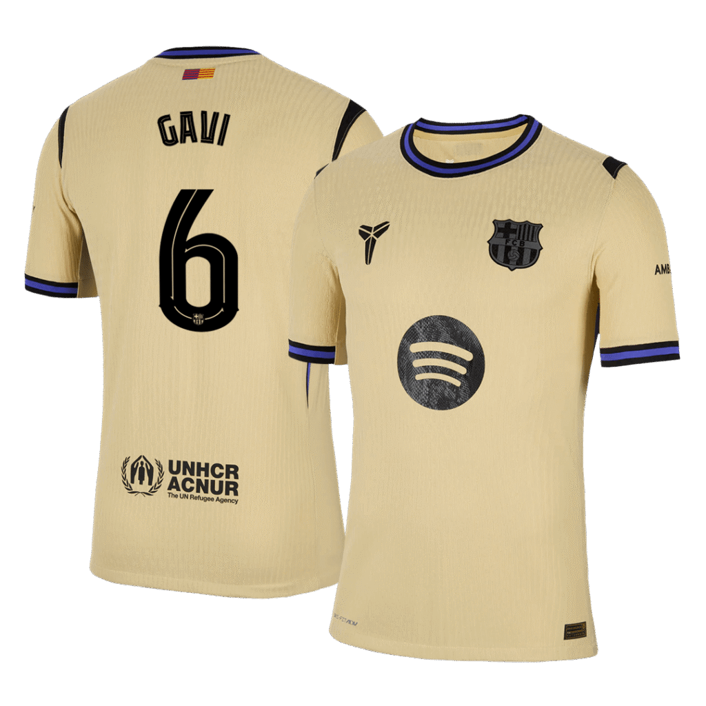 GAVI #6 Barcelona Away Authentic Soccer Jersey 2025/26 - UCL
