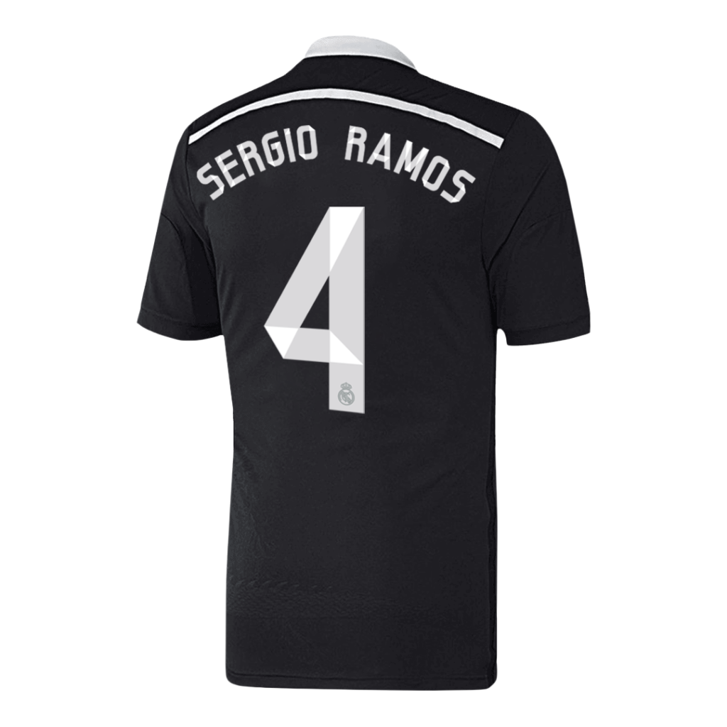 SERGIO RAMOS #4 Retro Real Madrid Jersey Third Away Soccer Shirt 2014/15