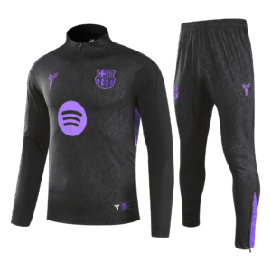 Barcelona 1/4 Zip Tracksuit 2025/26 Kids Black