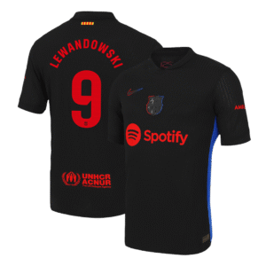 LEWANDOWSKI #9 Authentic Soccer Jersey Barcelona Away Shirt 2024/25