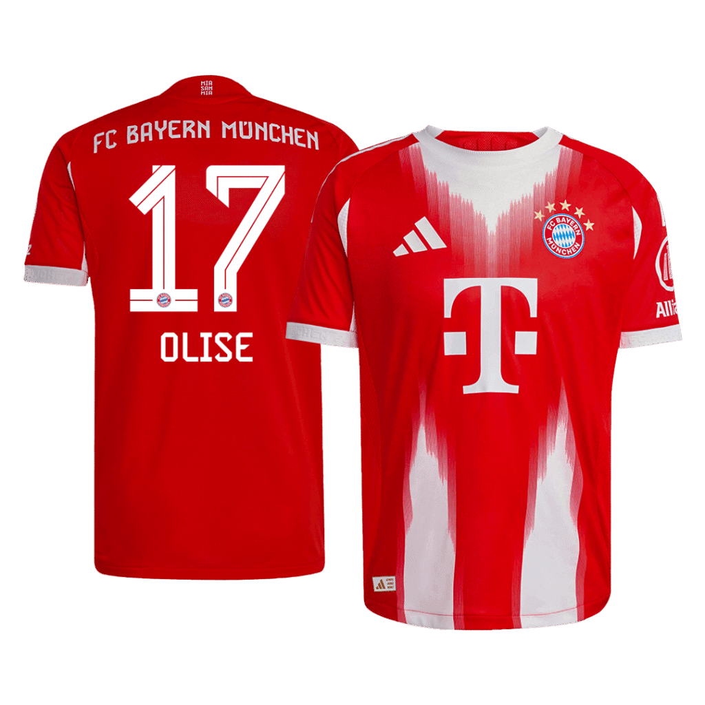 OLISE #17 Bayern Munich Home Authentic Soccer Jersey 2025/26