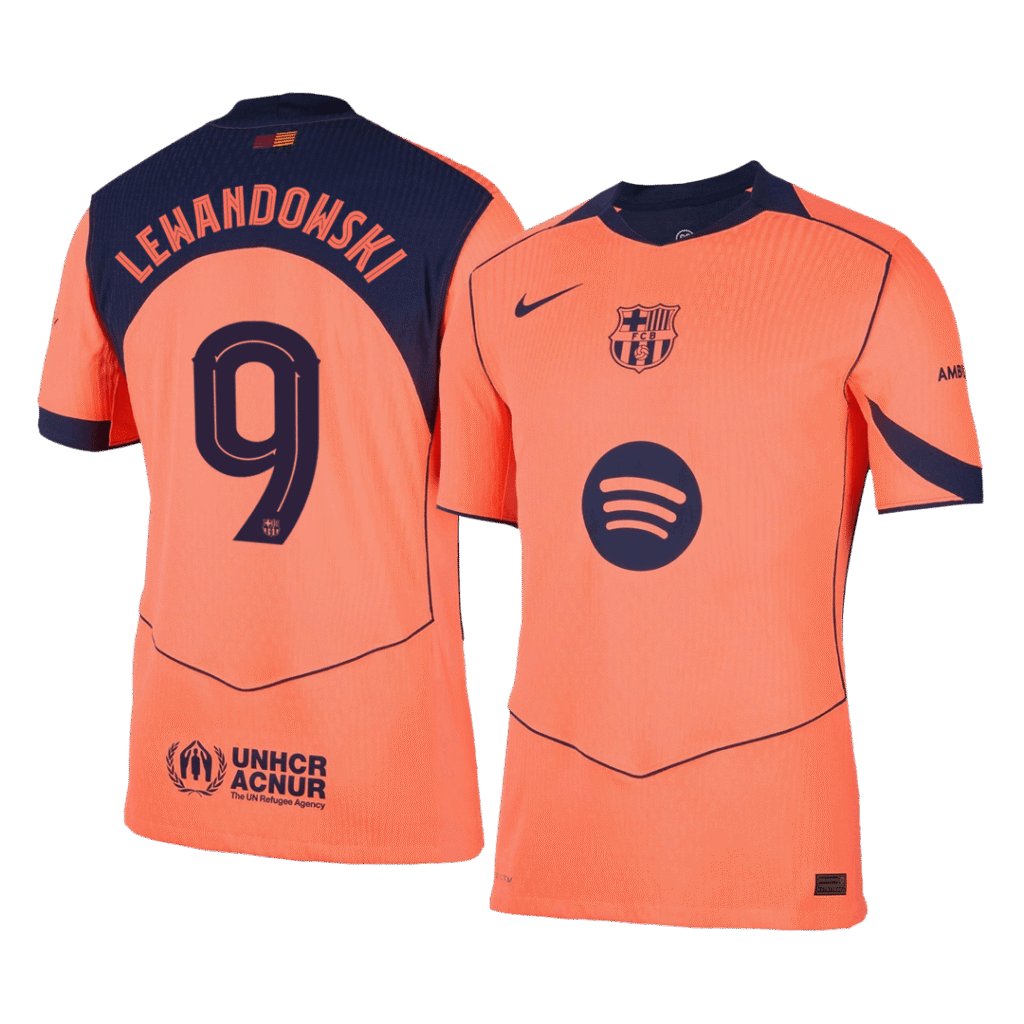 LEWANDOWSKI #9 Barcelona Third Away Authentic Soccer Jersey 2025/26 - UCL