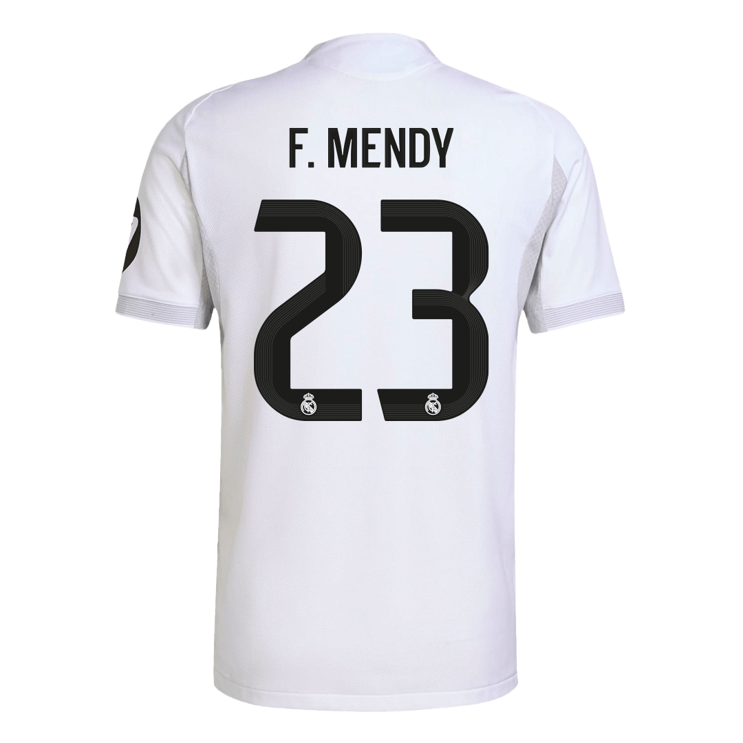 F.MENDY #23 Real Madrid Home Authentic Soccer Jersey 2025/26 - Image 3