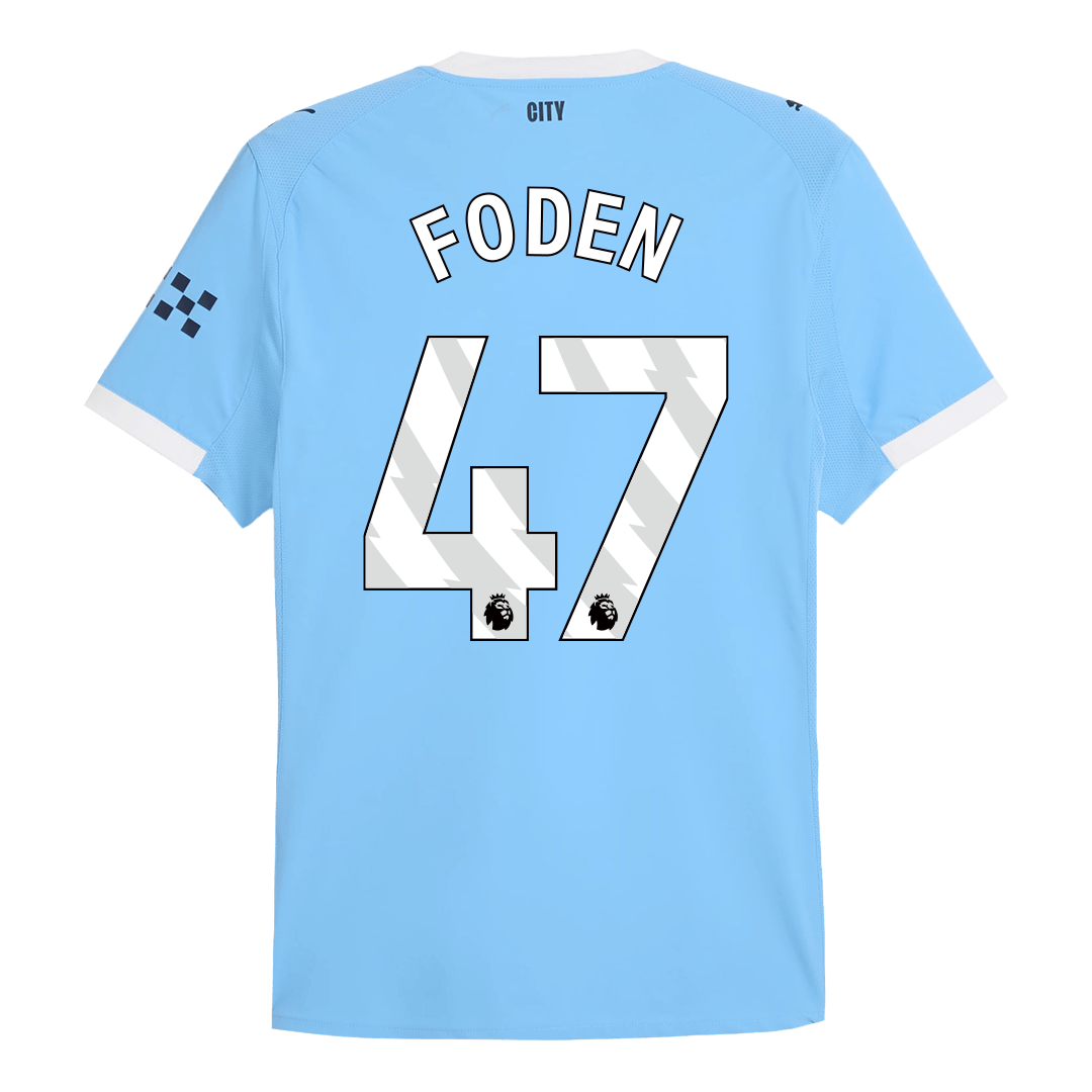 FODEN #47 Authentic Manchester City Home Soccer Jersey 2025/26 Blue - Image 2