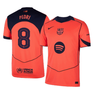 PEDRI #8 Barcelona Third Away Soccer Jersey 2025/26 -UCL