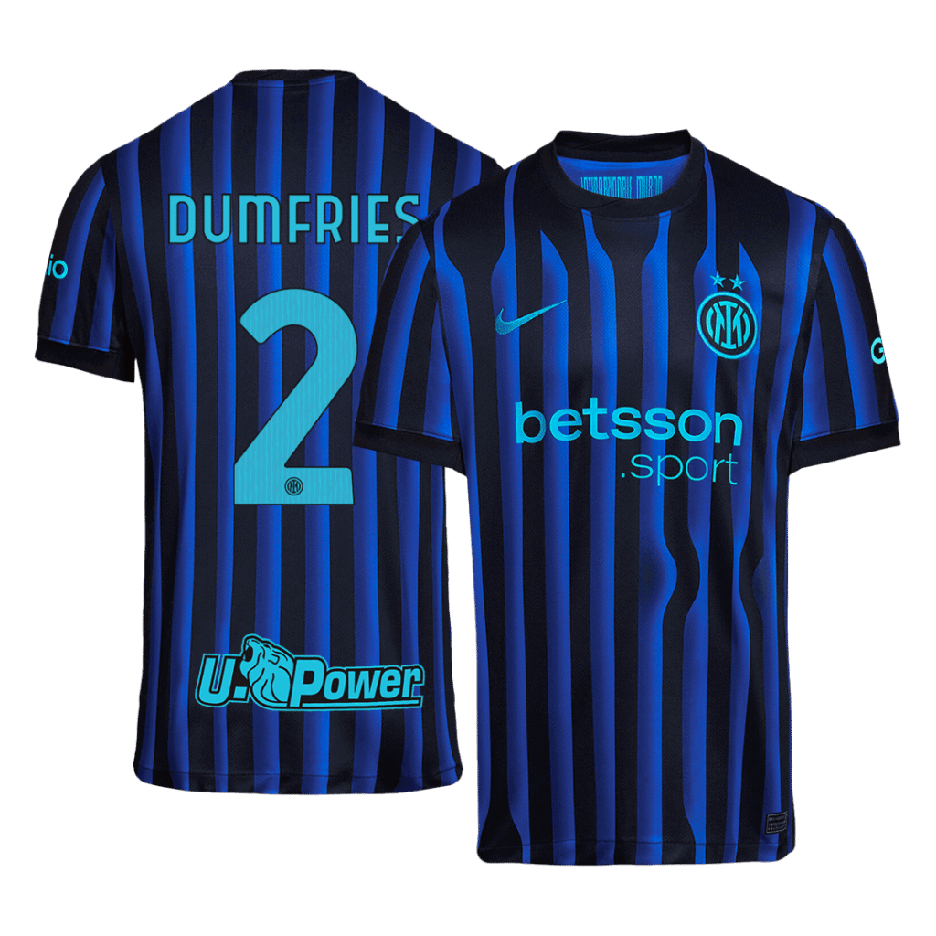 DUMFRIES #2 Inter Milan Home Soccer Jersey 2025/26