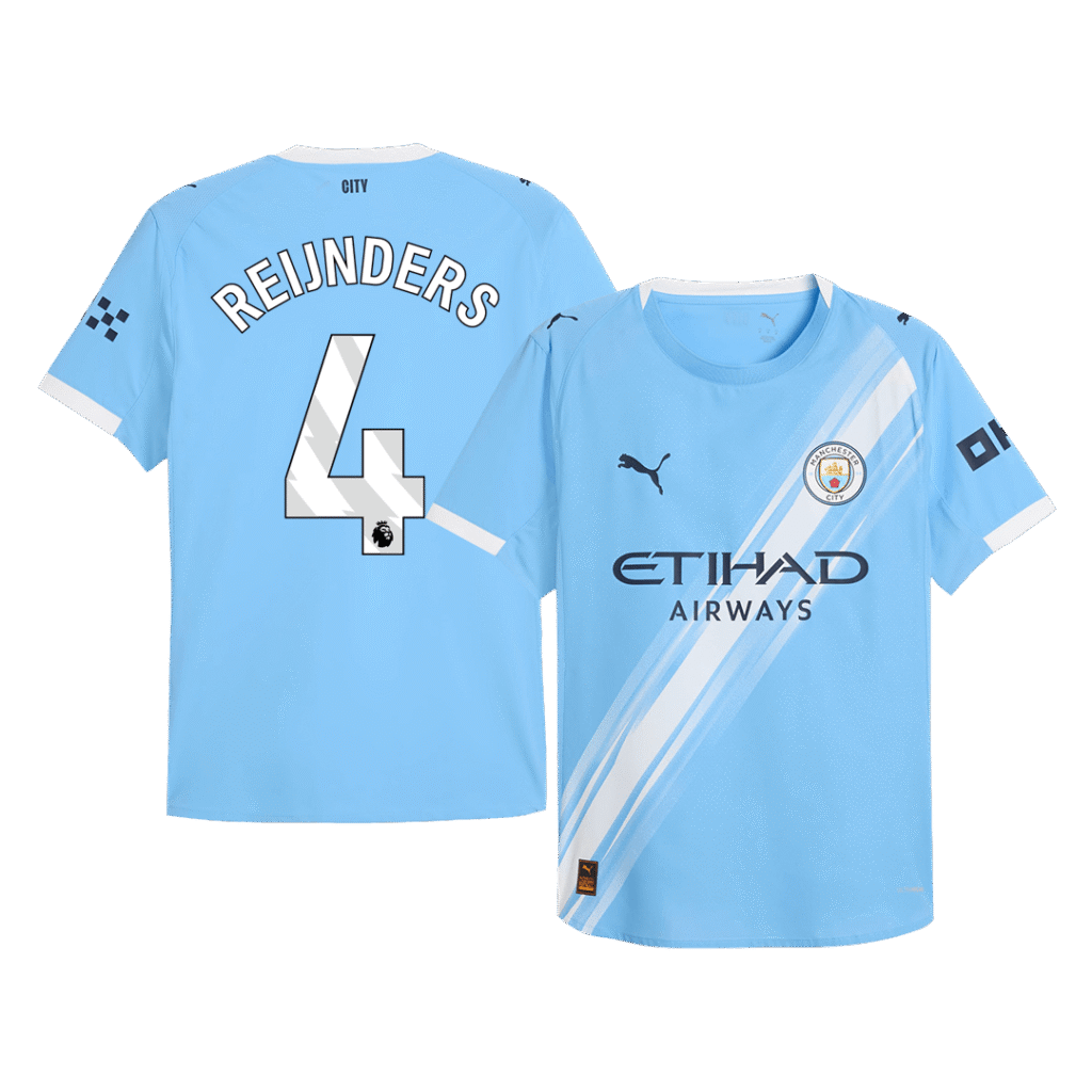 REIJNDERS #4 Manchester City Home Player Version Jersey 2025/26
