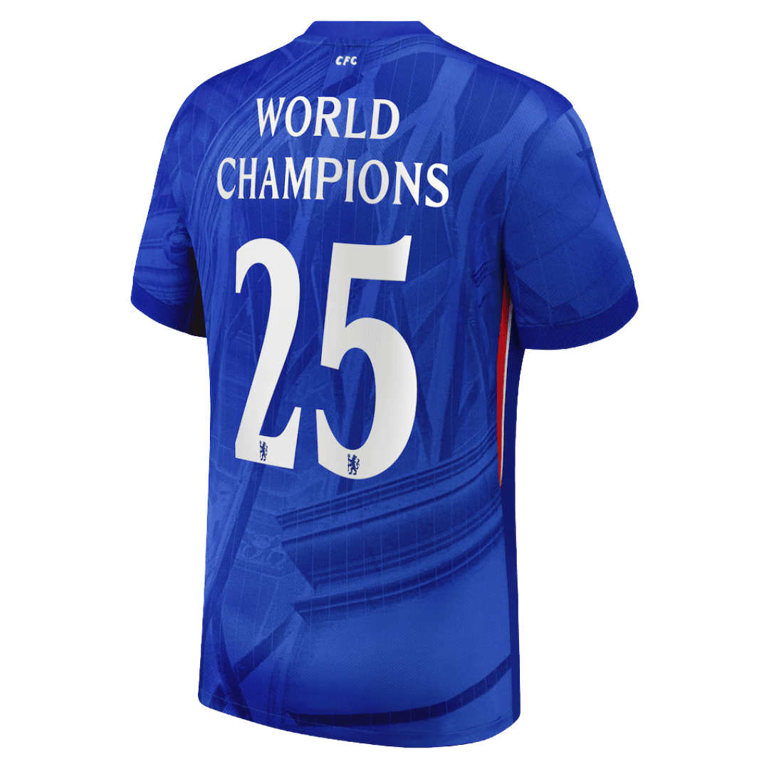 WORLD CHAMPIONS #25 Chelsea Home Soccer Jersey 2025/26 with chest badge - Image 8