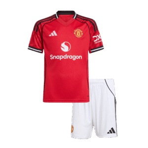Manchester United Home Kids Soccer Jerseys Kit 2025/26 Red