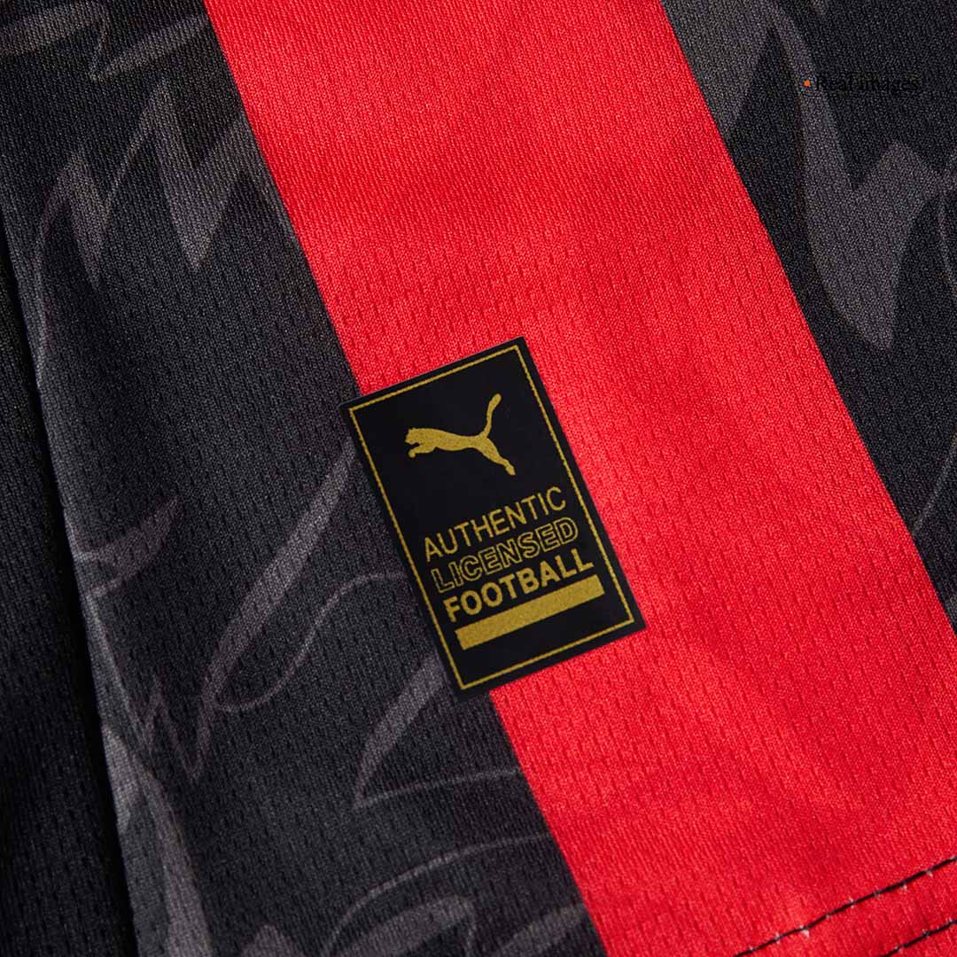 AC Milan Home Soccer Jersey Kit(Jersey+Shorts) 2025/26 Red&Black - Image 4
