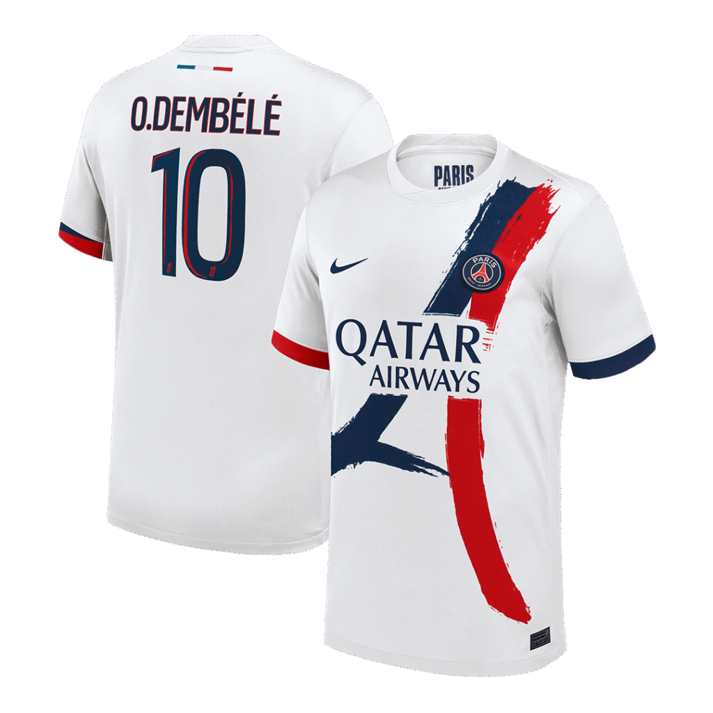 PSG O.DEMBÉLÉ #10 PSG Soccer Jersey Away Custom Shirt 2024/25