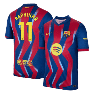 RAPHINHA #11 Barcelona Fourth Away Soccer Jersey 2025/26
