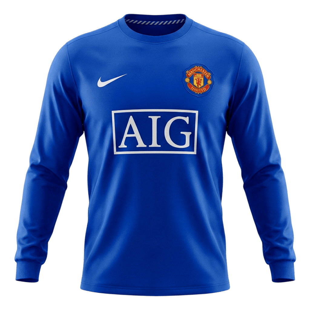 Retro Soccer Jersey Manchester United Third Away Long Sleeve 2008/09