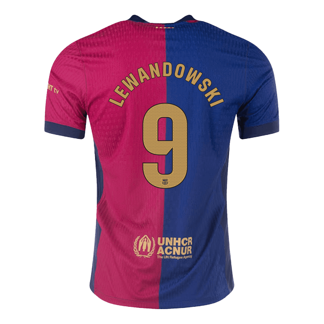 Authentic LEWANDOWSKI #9 Barcelona Home Football Shirt 2024/25- - old sponsor - Image 3