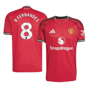 B.FERNANDES #8 Manchester United Home Soccer Jersey 2025/26