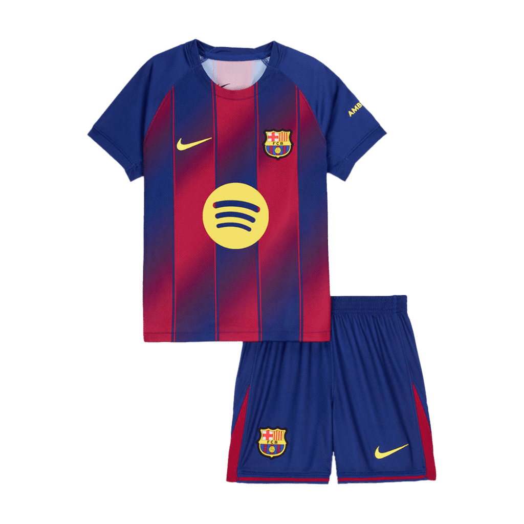 Kids Barcelona Custom Home Soccer Kits 2025/26