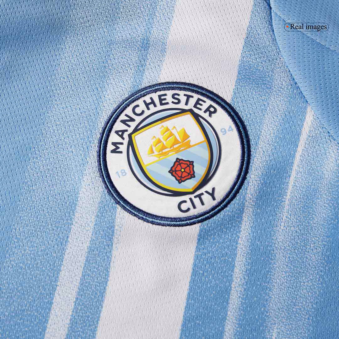RODRIGO #16 Manchester City Home Soccer Jersey 2025/26 Blue - Image 9