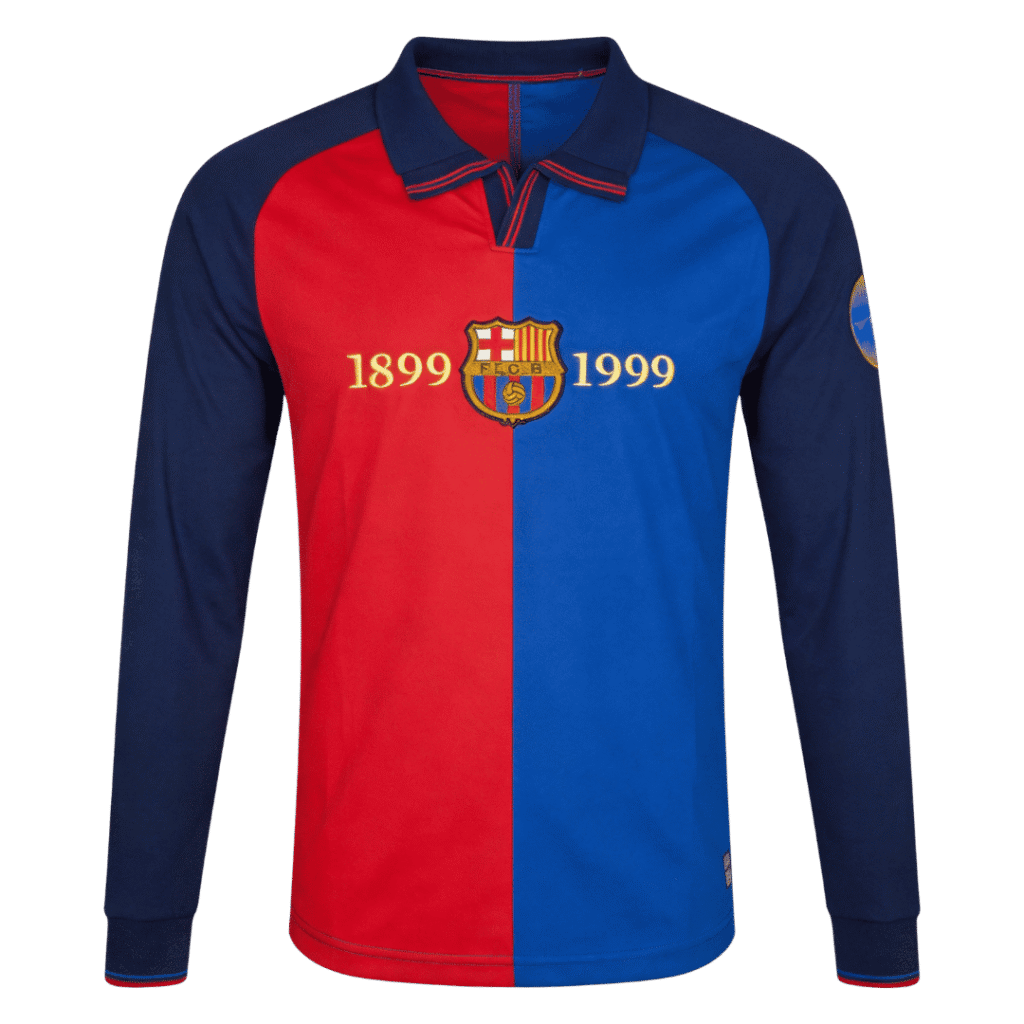 Retro Soccer Jersey Barcelona Home Long Sleeve 1999/00