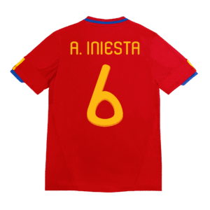 Retro A. INIESTA #6 2010 Spain Home Soccer Jersey
