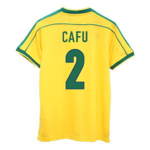 CAFU #2 Retro 1998 Brazil Home Soccer Jersey - World Cup