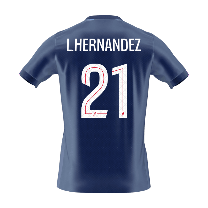 L.HERNANDEZ #21 PSG Home Soccer Jersey 2025/26 - Image 8