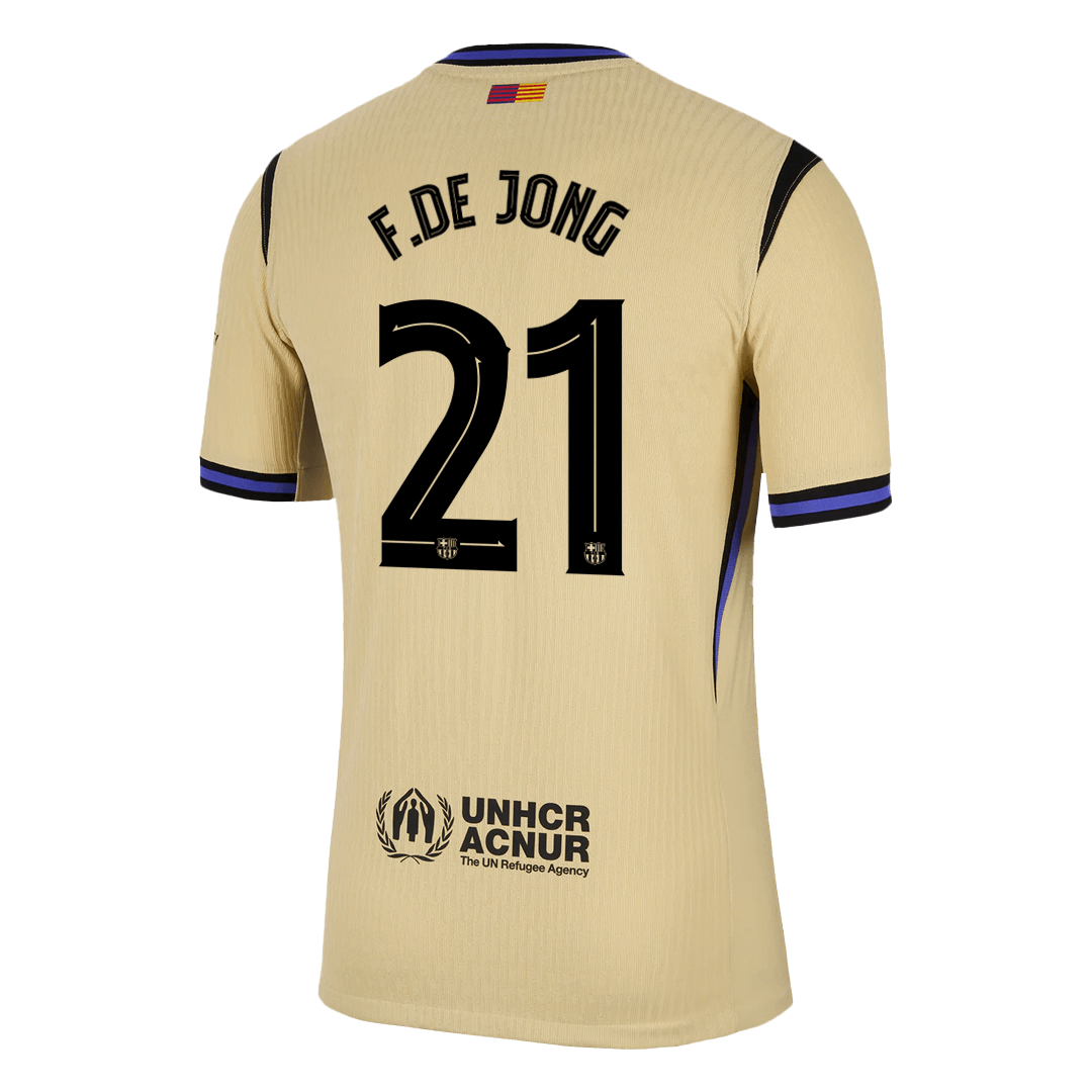 F.DE JONG #21 Barcelona Away Authentic Soccer Jersey 2025/26 - UCL - Image 2